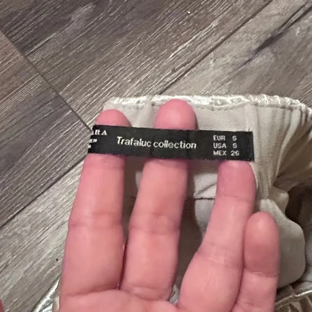 ZARA Color Block Metallic Pleated Skirt, Size Small - Picture 7 of 9